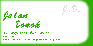 jolan domok business card